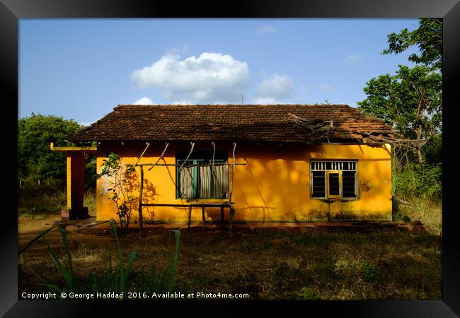 The Yellow House. Framed Print by George Haddad