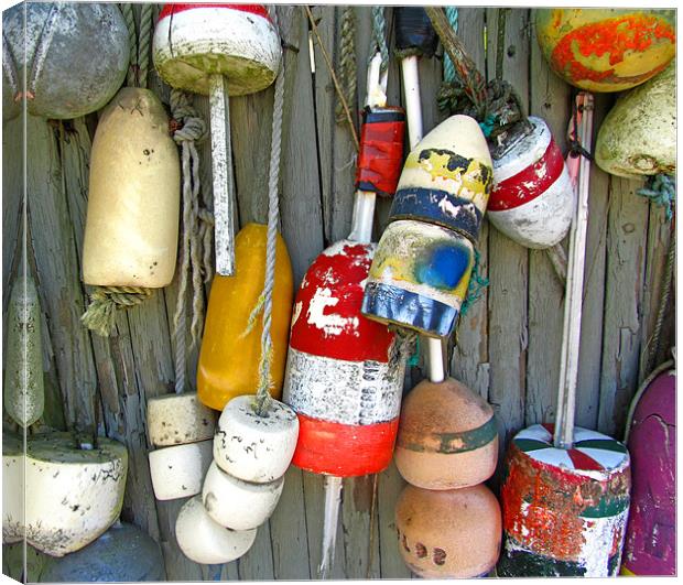Lobster Trap Buoys (1) Canvas Print by Mark Sellers
