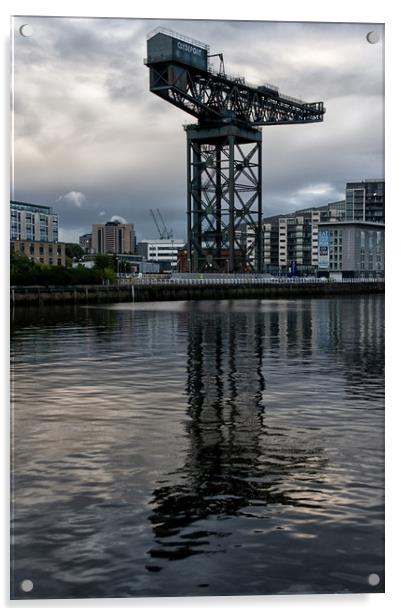 Finnieston Crane Glasgow Clydebank Acrylic by Jacqi Elmslie