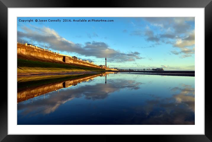 Blackpool Reflections Framed Mounted Print by Jason Connolly