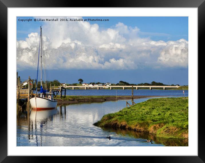 Shard Bridge from Skippool Creek. Framed Mounted Print by Lilian Marshall