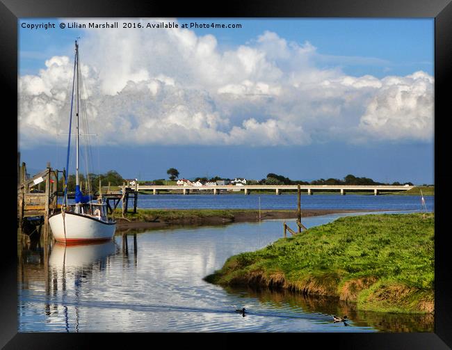 Shard Bridge from Skippool Creek. Framed Print by Lilian Marshall