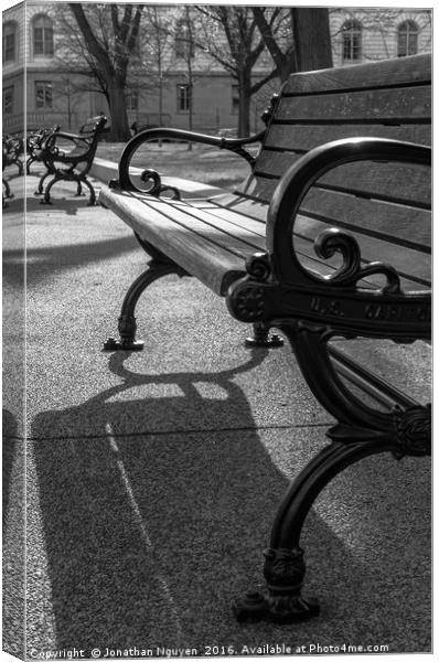 The Bench Canvas Print by jonathan nguyen