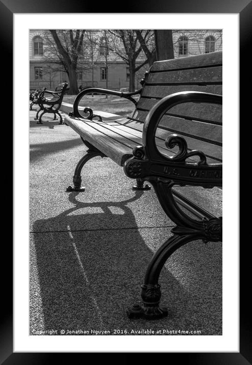 The Bench Framed Mounted Print by jonathan nguyen