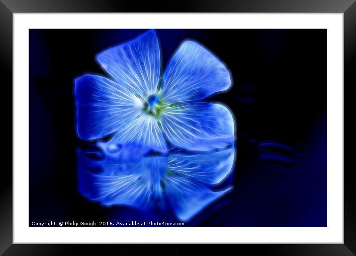 Blue Electric Framed Mounted Print by Philip Gough
