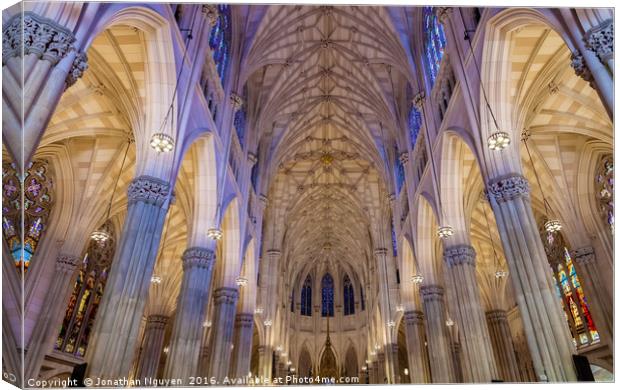 Structure Of St. Patrick Cathedral 1 Canvas Print by jonathan nguyen
