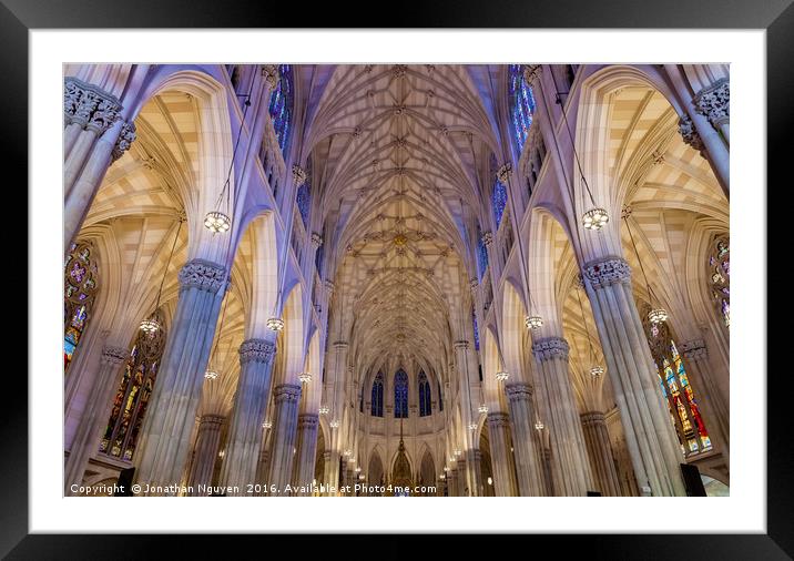 Structure Of St. Patrick Cathedral 1 Framed Mounted Print by jonathan nguyen