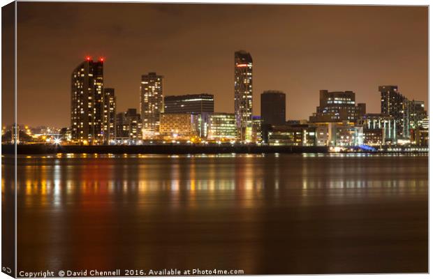 Liverpool Cityscape Canvas Print by David Chennell