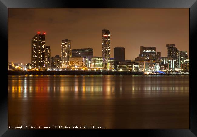 Liverpool Cityscape Framed Print by David Chennell