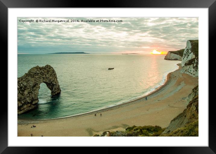 Sunset at Durdle Door Framed Mounted Print by Richard Murgatroyd