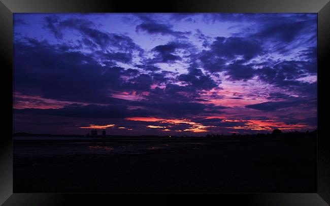 sunset - weston shore Framed Print by Donna Collett