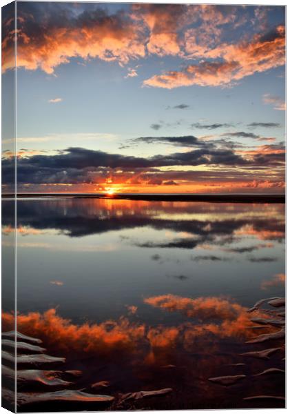 Cleveleys Sunset Canvas Print by Jason Connolly