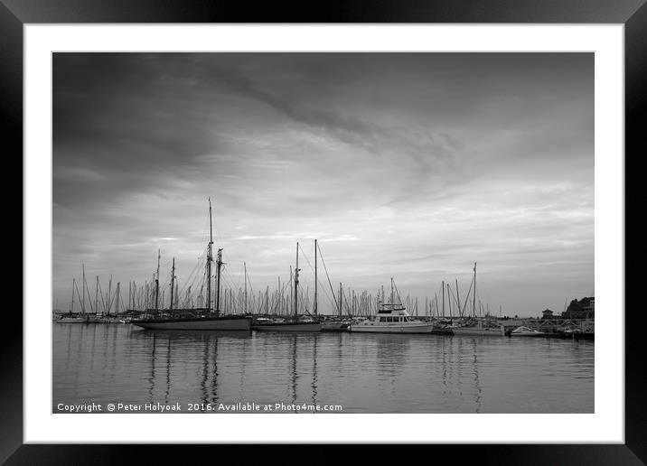 Brixham Harbour Framed Mounted Print by Pete Holyoak