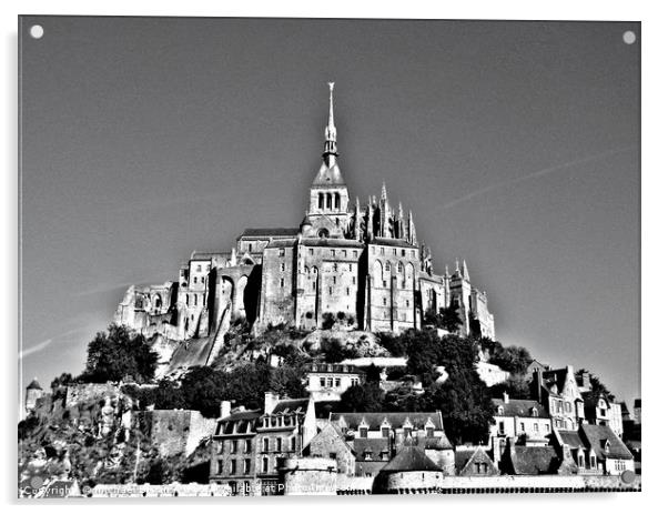 Mont St  Michel Acrylic by michael Bryan