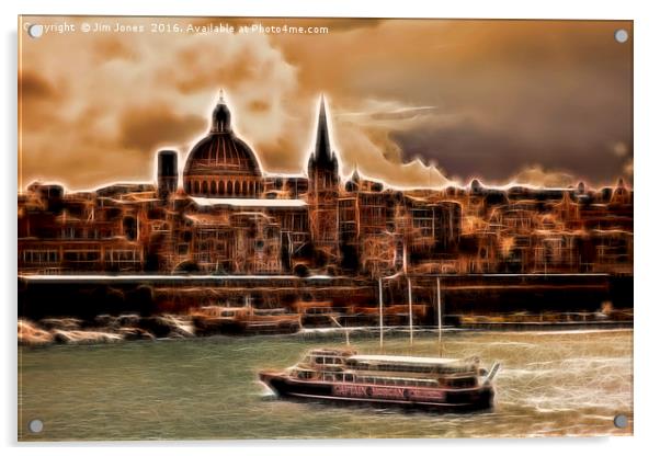 Artistic Valletta Acrylic by Jim Jones