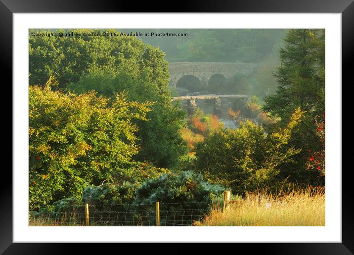 DOWN TO THE BRIDGE Framed Mounted Print by andrew saxton