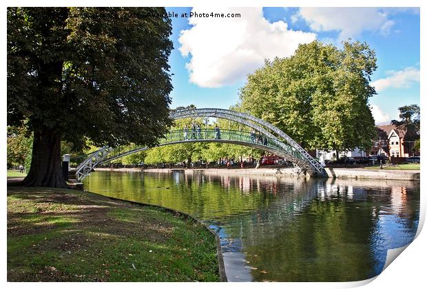 Bedford Suspension Bridge Print by Graham Custance