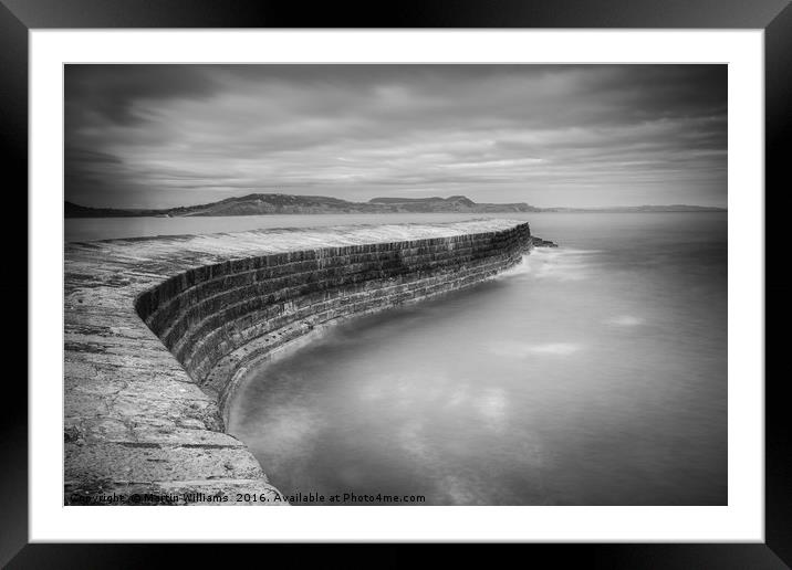 Lyme Regis - The Cobb Framed Mounted Print by Martin Williams