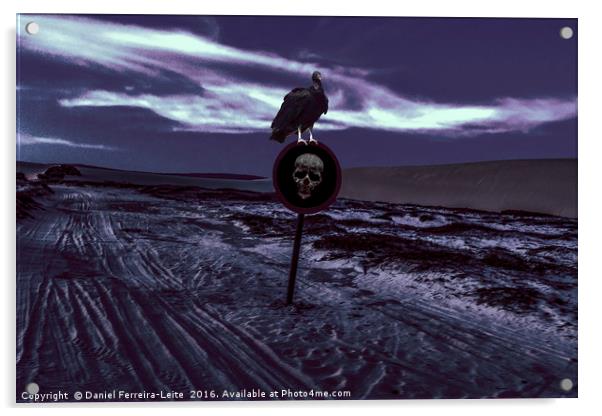Death Road Dark Scene Acrylic by Daniel Ferreira-Leite