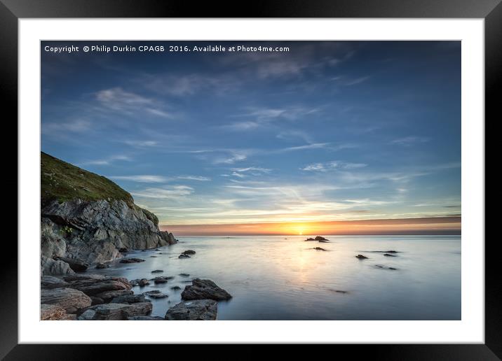Tranquil Sunset on Anglesey Island Framed Mounted Print by Phil Durkin DPAGB BPE4