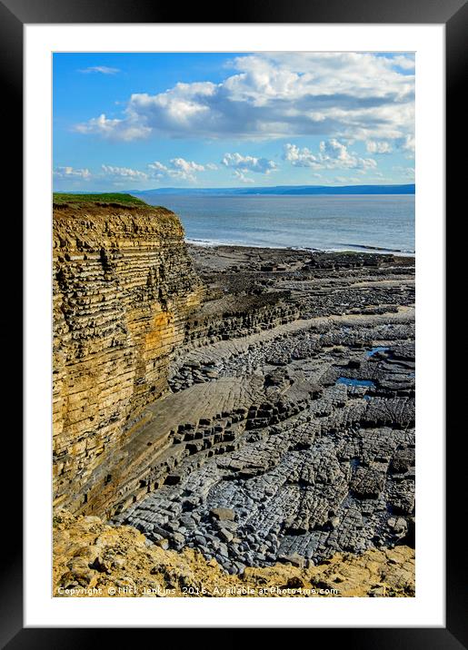 Cliffs at Nash Point Glamorgan Heritage Coast Framed Mounted Print by Nick Jenkins