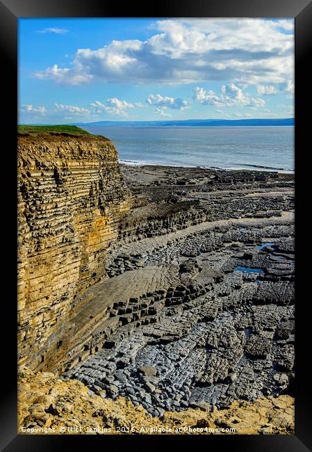 Cliffs at Nash Point Glamorgan Heritage Coast Framed Print by Nick Jenkins