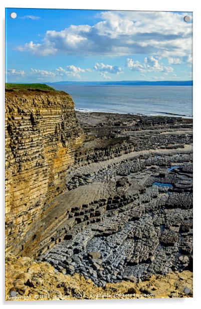 Cliffs at Nash Point Glamorgan Heritage Coast Acrylic by Nick Jenkins