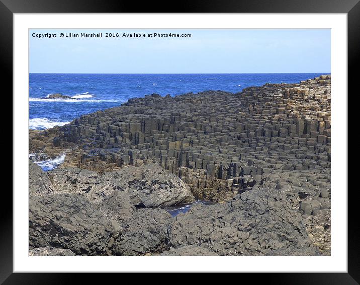 Giants Causeway.  Framed Mounted Print by Lilian Marshall