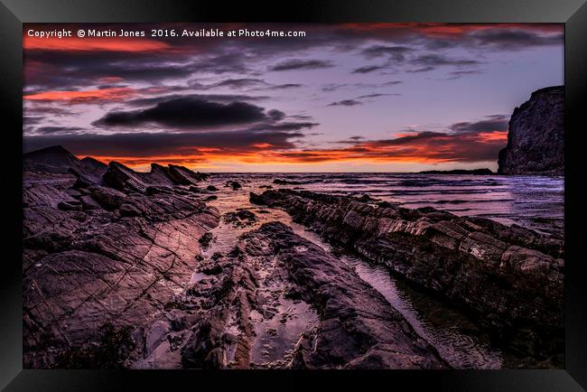 A Cornish Sunset Framed Print by K7 Photography