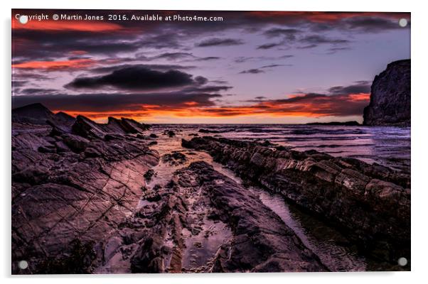 A Cornish Sunset Acrylic by K7 Photography