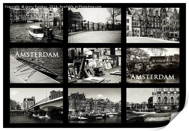 Amsterdam by Jenny Rainbow Print by Jenny Rainbow