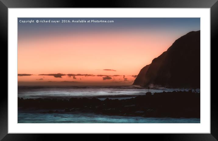 On the Rocks Framed Mounted Print by richard sayer