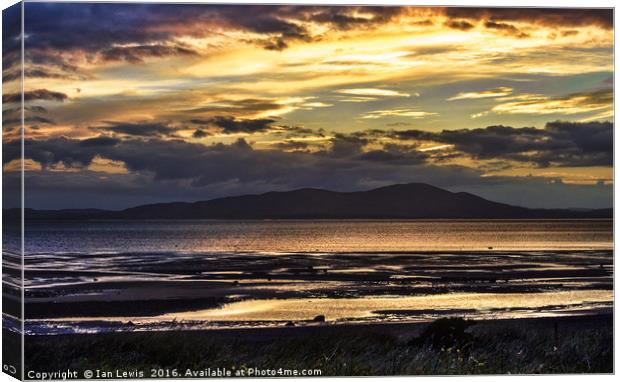 Evening Light Over The Solway Firth Canvas Print by Ian Lewis