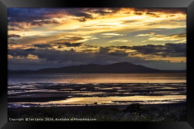 Evening Light Over The Solway Firth Framed Print by Ian Lewis