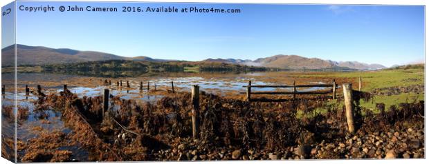 Loch Eil in Lochaber. Canvas Print by John Cameron