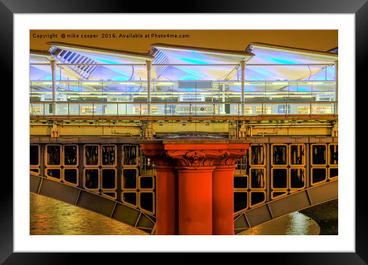Blackfriars bridge old and new Framed Mounted Print by mike cooper