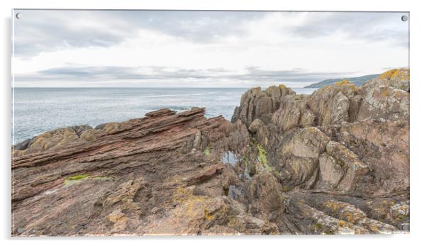 Hutton's Unconformity.  Acrylic by Mark Godden