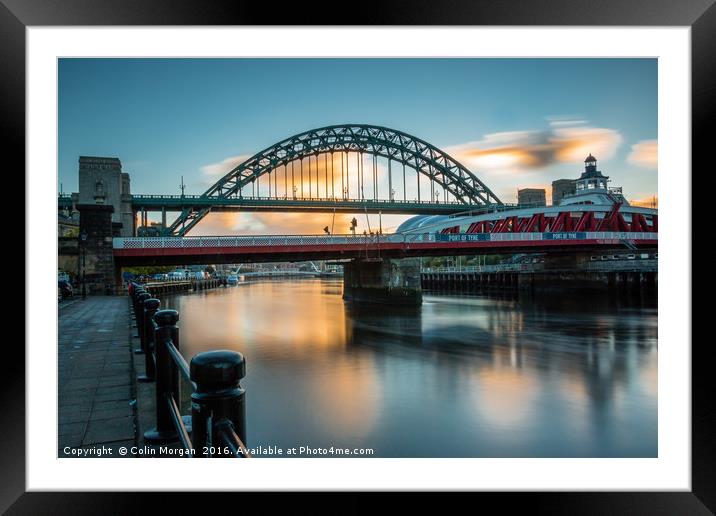 Tyne Sunrise Framed Mounted Print by Colin Morgan