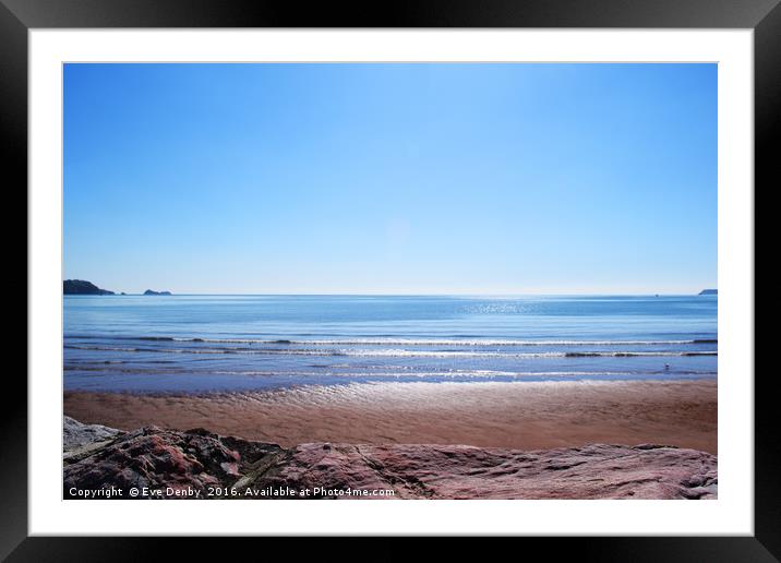 Paignton Sea Front Framed Mounted Print by Eve Denby