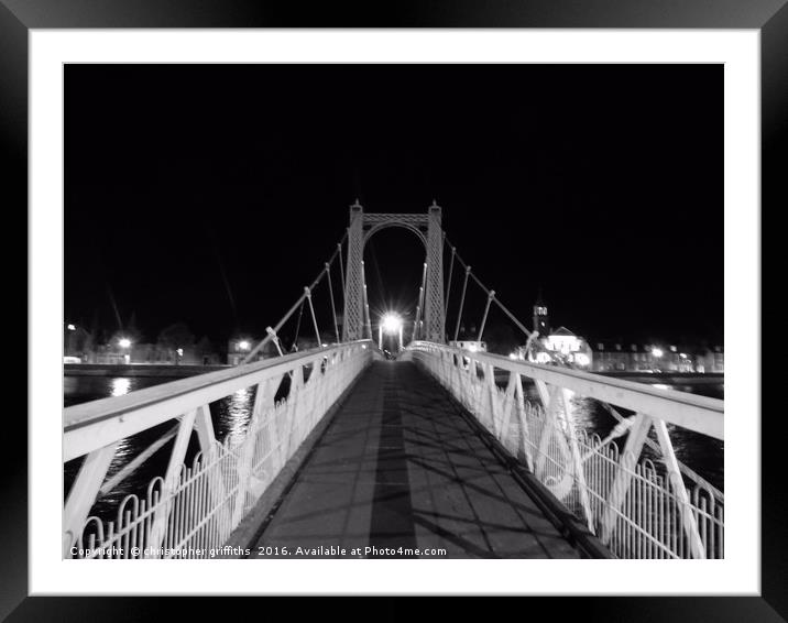 Greig Street Bridge Framed Mounted Print by christopher griffiths