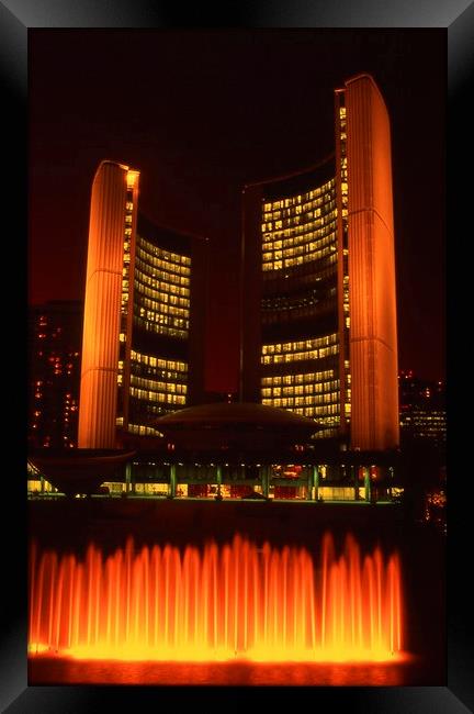 Toronto City Hall Framed Print by Alfredo Bustos