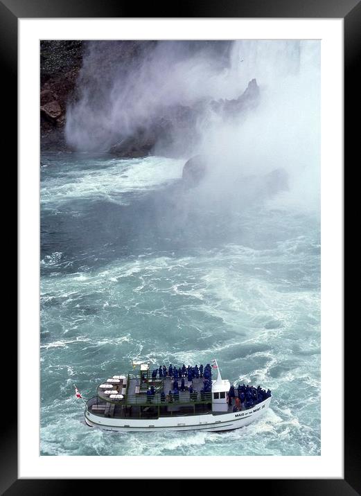 Niagara Falls, tourist boat, Ontario, Canada Framed Mounted Print by Alfredo Bustos