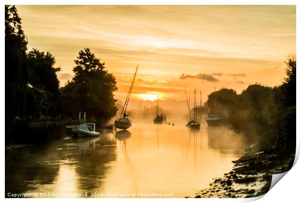 Sunrise at Wareham Quay Print by Richard Murgatroyd