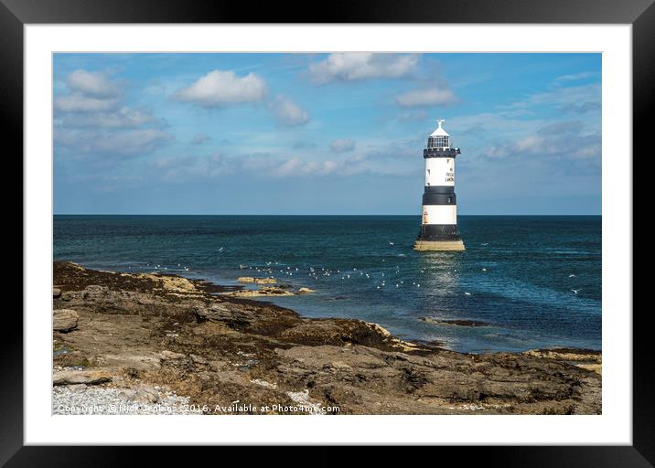 Penmon or Trwyn Du Lighthouse off the Anglesey Coa Framed Mounted Print by Nick Jenkins