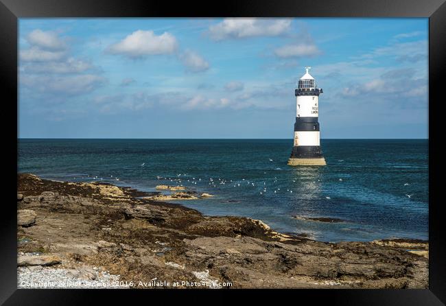 Penmon or Trwyn Du Lighthouse off the Anglesey Coa Framed Print by Nick Jenkins