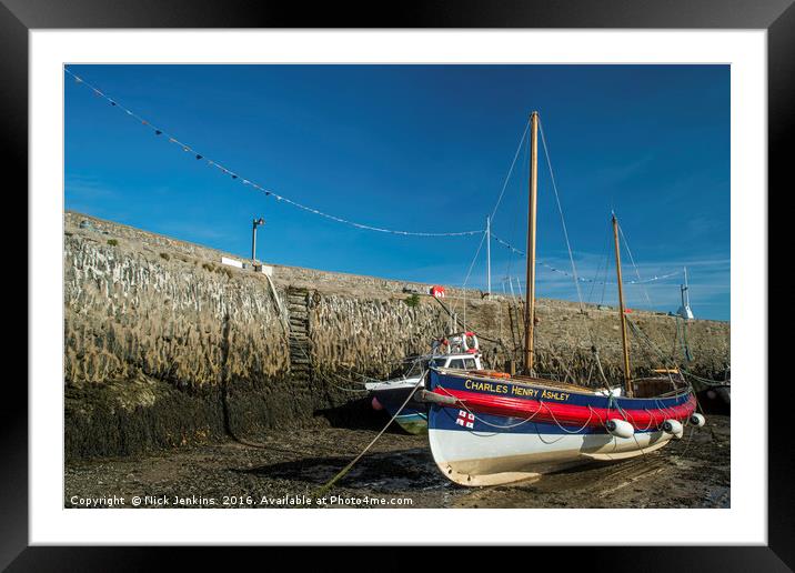 The Charles Henry Ashley Lifeboat Cemaes Bay Framed Mounted Print by Nick Jenkins