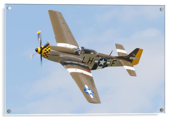 North American P51D Mustang LH-F, Jamie. Acrylic by Steve de Roeck