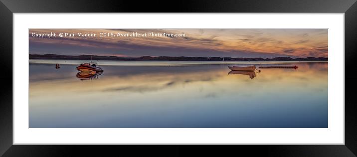 Lakeside tranquility Framed Mounted Print by Paul Madden