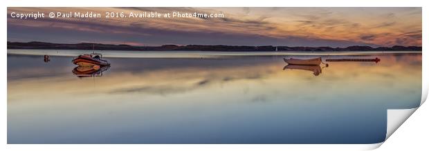 Lakeside tranquility Print by Paul Madden