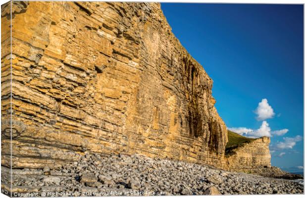 Glamorgan Heritage Coast Cliffs at Cwm Nash Beach  Canvas Print by Nick Jenkins